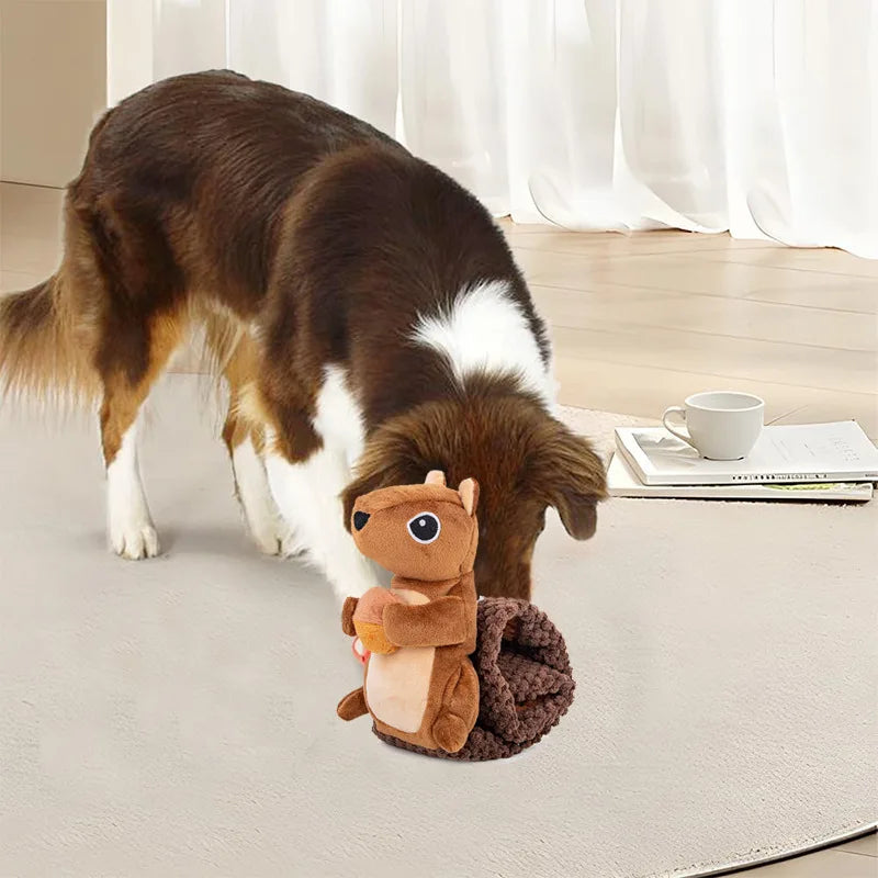 Interactive Squirrel Puzzle Treat Toy for Dogs