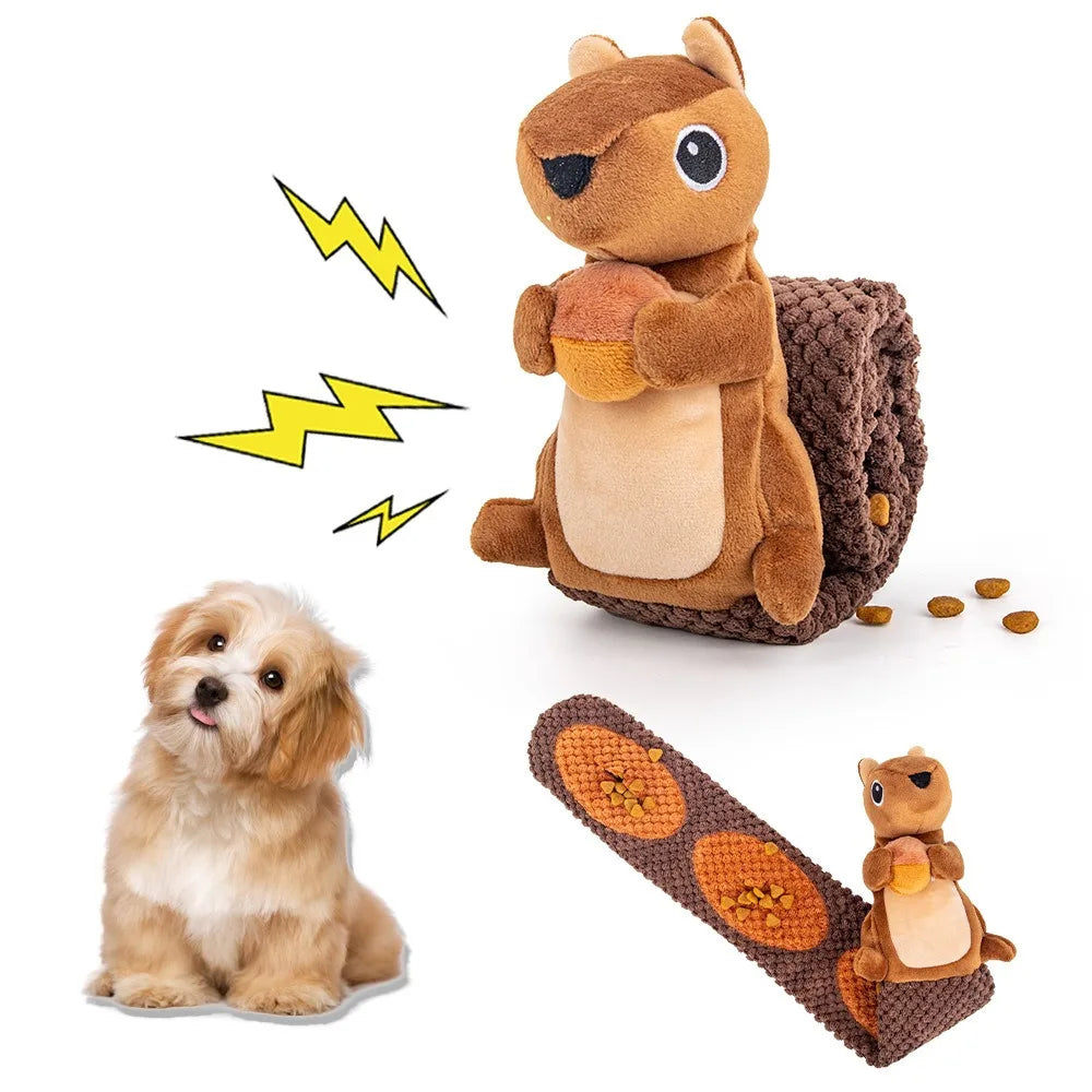 Interactive Squirrel Puzzle Treat Toy for Dogs