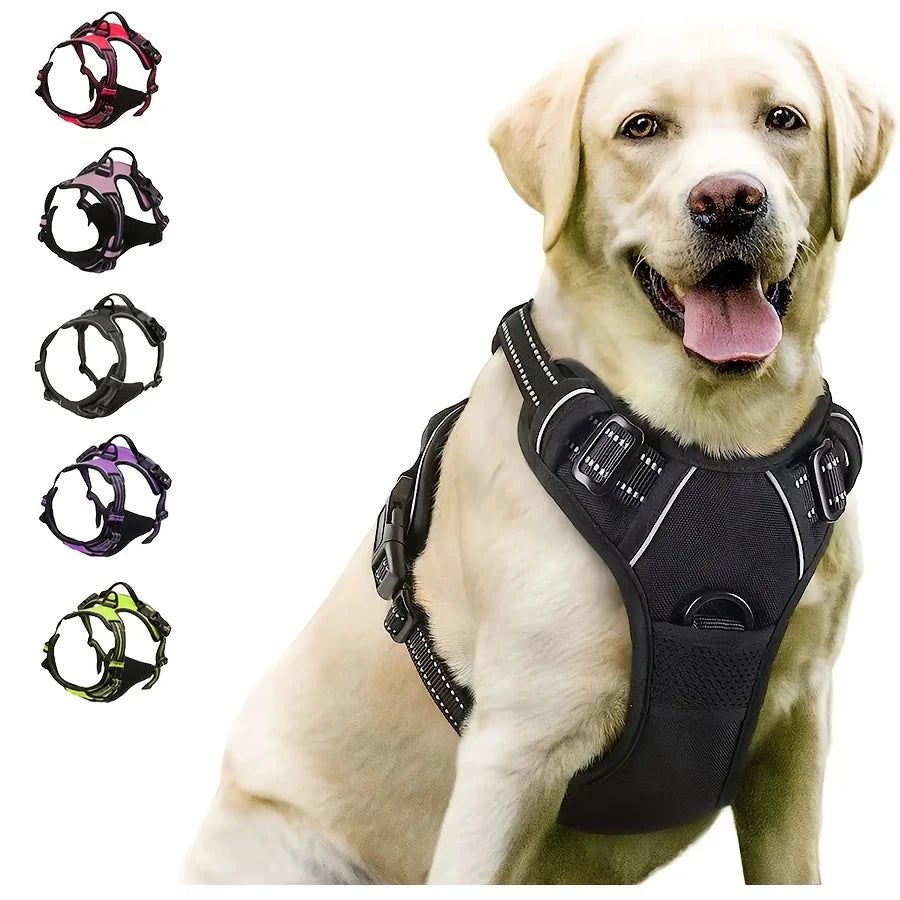 No-Pull Dog Harness with Front Clip & Reflective Trim