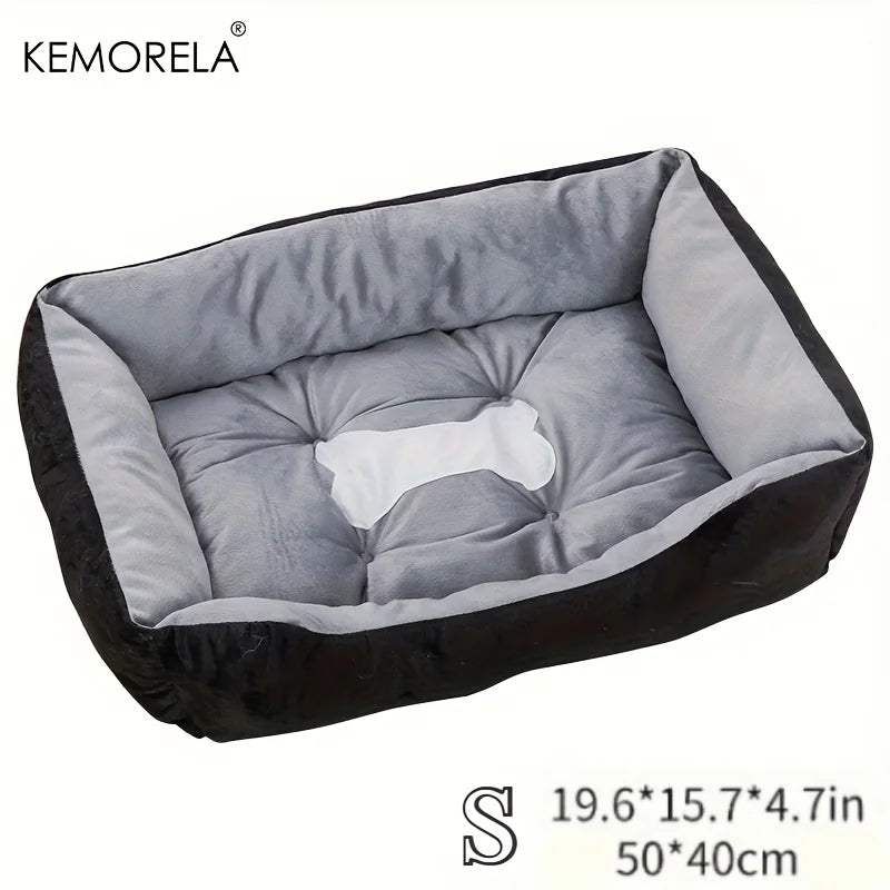 Orthopedic Plush Dog Bed with Supportive Rebound Foam