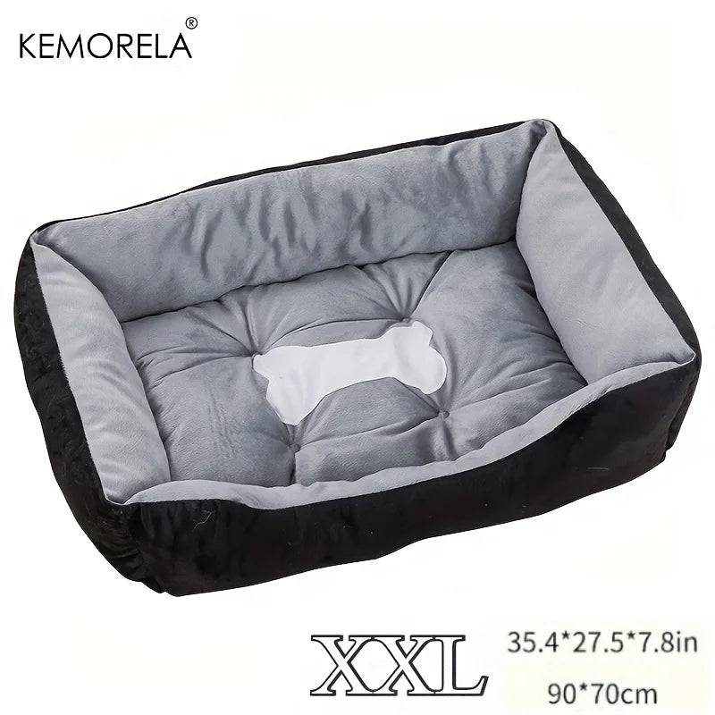 Orthopedic Plush Dog Bed with Supportive Rebound Foam
