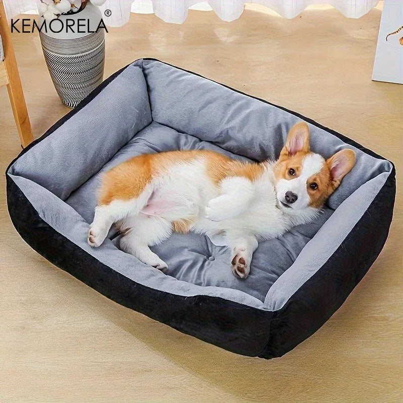 Orthopedic Plush Dog Bed with Supportive Rebound Foam