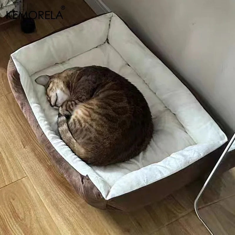 Orthopedic Plush Dog Bed with Supportive Rebound Foam