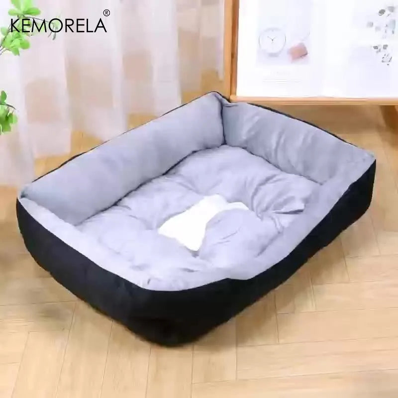 Orthopedic Plush Dog Bed with Supportive Rebound Foam