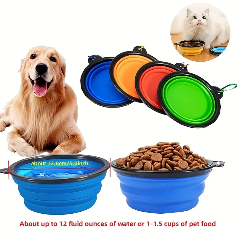 Portable Silicone Travel Bowl for Dogs & Cats