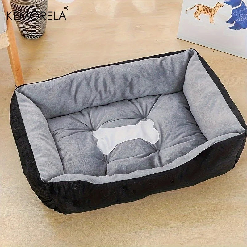 Orthopedic Plush Dog Bed with Supportive Rebound Foam