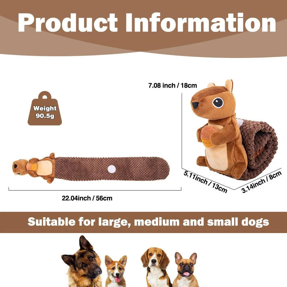 Interactive Squirrel Puzzle Treat Toy for Dogs