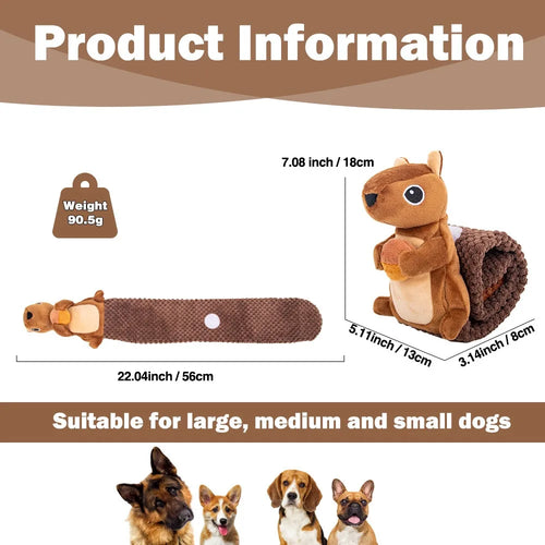 Interactive Squirrel Puzzle Treat Toy for Dogs