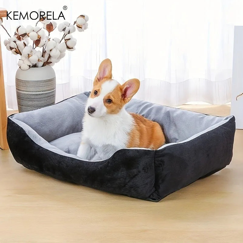 Orthopedic Plush Dog Bed with Supportive Rebound Foam