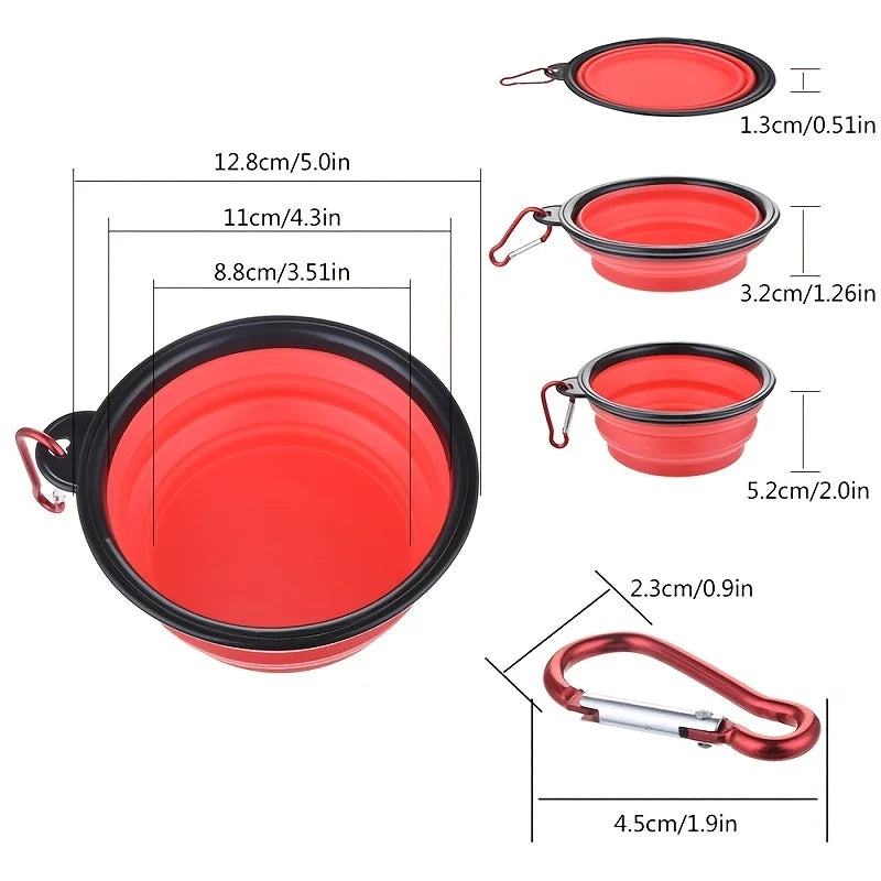 Portable Silicone Travel Bowl for Dogs & Cats