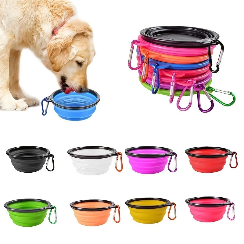Portable Silicone Travel Bowl for Dogs & Cats